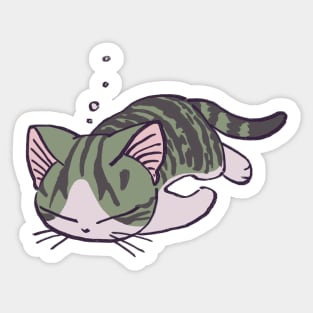 I draw pink pastel sleepy chi the kitten 4 / Chi's sweet home Sticker